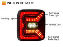Smoke Rear LED Tail Lights For Jeep Wrangler JL JLU 2018-2025 Running Brake Lamp