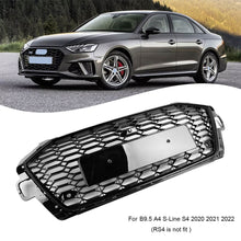 For Audi B9.5 A4 Sline S4 2020-2022 Front Bumper Grill Honeycomb Center Grille