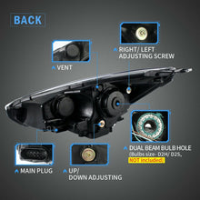 LED Headlights Assembly for 2015-2018 Ford Focus Demon Eyes w/Sequential Signal Set