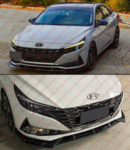 For 2021-2024 Hyundai Elantra Sedan Gloss Black Front Bumper Lip Splitter
