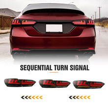 Pair Full Smoked LED Tail Lights for 2018-2024 Toyota Camry Tail Light Kits