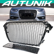 Honeycomb Sport Mesh RS4 Style Front Grille Black For 2013-2016 Audi A4 S4 B8.5