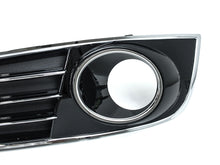 Chrome/Black Fog Light Cover Grille Trim w/ ACC Dummy Cap for 2011-2014 Audi A8 D4