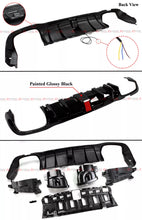 For 2017-2020 Mercedes Benz W213 E-class Red Led Bumper Diffuser + Black Exhaust Tips
