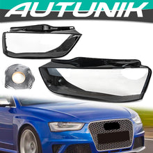 Headlight Lens Cover Kit Pair w/ Glue For Audi A4 A4 Allroad B8.5 2013-2016