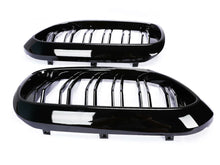 Double Slats Gloss Black Front Grille For BMW 5-Series G30 520i 530i 540i Sedan 2017-2020