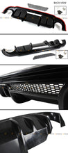 Black Rear Bumper Diffuser w/ Vent For Infiniti Q50 2014 2015 2016 2017