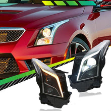 LED Headlights For Cadillac ATS ATS-L 2013-2019 Blue Animation Front Lamps