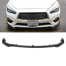 Glossy Black Front Bumper Lip Splitter For 2018-2024 Infiniti Q50 Luxe Base Premium