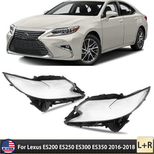 Left + Right Headlight Lens Cover For Lexus ES200 ES300 ES350 2016 2017 2018 Headlamp Shells