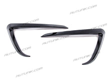 Carbon Fiber ABS Front Fog Light Trim Cover Eyebrow Covers Fit Tesla Model Y 2020 2021 2022 te12