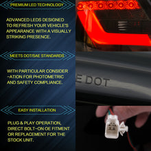 LED Tail Lights For 2006-2011 Toyota Camry XV40 Gen Sedan Smoked Rear Lamps Pair