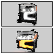 Chrome LED DRL w/ White Animation Headlights For 2022-2024 Chevy Silverado 1500
