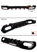 For 2022-2025 Mercedes W205 C200 C300 C43 AMG Sedan Gloss Black Rear Diffuser w/ Exhaust Tips C43 Style