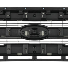 For 2015-2017 Ford F150 F-150 Front Upper Grille Grill W/O Camera Glossy Black
