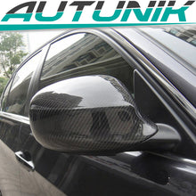 Real Carbon Fiber Mirror Cover Caps For 2009-2012 BMW 3-Series E90 LCI Sedan Replacement bm155