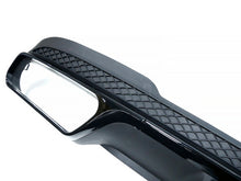 Black Diffuser & Chrome Tips for Mercedes W212 E200 E250 E300 E350 E400 E500 E550 E63 AMG Sedan 2014-2016
