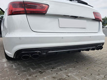S6 Style Rear Diffuser + Black Tips For Audi A6 C7.5 Sedan S-Line 2016–2018