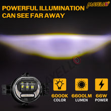 Pair LED Fog Lights with DRL for 2002-2008 Dodge Ram 1500 & 2003-2009 Ram 2500 3500
