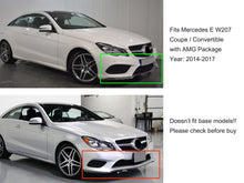 Gloss Black Front Splitter Molding Trims For Mercedes W207 C207 Coupe AMG 2014-2017