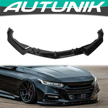 Glossy Black Front Bumper Lip For Honda Accord Sedan 2018-2020