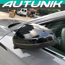 Gloss Black Side Mirror Cover Caps Replacement Fit Audi A4 A5 S4 S5 RS5 2017-2025