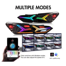 RGB LED Tail Light For Toyota Camry 8th Gen 2018-2024 Pair Rear Lamps Assembly