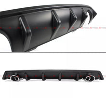 For 2016-2021 Honda Civic Sedan 4-Dr Dual Exhaust Rear Bumper Diffuser + Axle Back Pipes