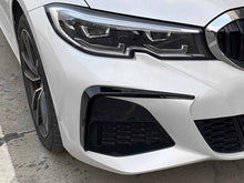 Gloss Black Front Bumper Air Vent Fog Light Eyelid for BMW G20 330i M340i 2019-2022