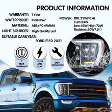 Upgraded LED Projector Headlights For Ford F-150 14th Gen. 2021-2023