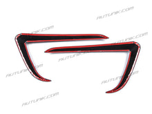 Carbon Fiber ABS Front Fog Light Trim Cover Eyebrow Covers Fit Tesla Model Y 2020 2021 2022 te12