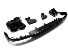 S6 Style Gloss Black Rear Diffuser + Black Tips for Audi A6 C8 S6 S-Line Sedan 2019-2024