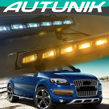 For 2010-2015 AUDI Q7 Fog Driving Lights LED DRL Daytime Running Lamps Turn Signal dr34