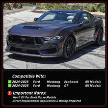 GT-V Style Front Mesh Grille w/ LED Halo Lights For 2024–2025 Ford Mustang GT Ecoboost