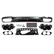 Carbon Look Rear Diffuser Exhaust for Mercedes E W213 Sedan AMG Pack 2016-2020