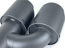 60mm Matte Carbon Fiber Exhaust Tips Muffler Tailpipe for Audi A4 A5 A6 A7