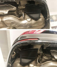 Black Titanium Exhaust Tips Tail Pipes For Audi A6 C8 2019-2024