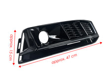 Front Bumper Fog Light Grille Grill Cover Trim Bezel w/ ACC for Audi A4 B9 Sline 2017-2019