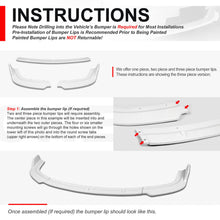 Black Front Bumper Spoiler Lip For 2021-2024 Lexus IS300 IS350 F-Sport