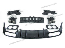 Rear Diffuser & Black Exhaust Tips for Mercedes C205 C200 C300 C43 AMG Coupe Convertible 2015-2020