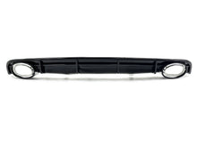 RS6 Style Gloss Black Rear Diffuser + Silver Exhaust Tips for Audi A6 C7.5 S-Line 2016–2018