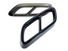 For 2022-2023 Mercedes Benz C-Class W206 Black Rear Exhaust Pipe Cover Trims