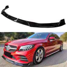 Gloss Black Front Bumper Lip Splitter Valance for Mercedes Benz W205 C300 C43 AMG Coupe/Sedan 2019-2021