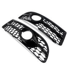 Gloss Black Honeycomb Lower Fog Light Grille For Audi A4 B7 S-Line S4 2005-2008