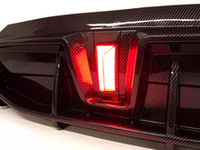 Carbon Fiber Look Rear Diffuser w/ Brake Light For Tesla Model Y 2020-2023