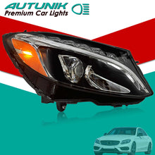 Right Passenger Side LED Headlight for Mercedes C-Class W205 C300 2015-2018 Non-AFS