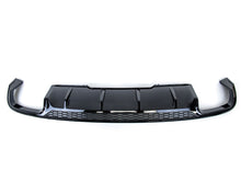 Gloss Black Rear Diffuser + Exhaust Tips For Audi A4 B9 Non-S-Line Sedan 2017–2019