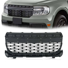 Front Bumper Grille Grill Assembly For 2022-2023 Ford Maverick Matte Black Grill w/o Distance Sensor