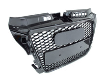 For 2009-2013 Audi A3 8P RS3 Style Front Grille (Gloss Black Frame + Honeycomb)