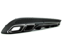 Rear Diffuser + Black Exhaust Tips For Mercedes W205 Sedan C250 C300 C450 C43 AMG 2015-2021